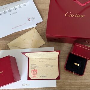Cartier Gold Classic Love Ring with Box size 52 (US size 6)